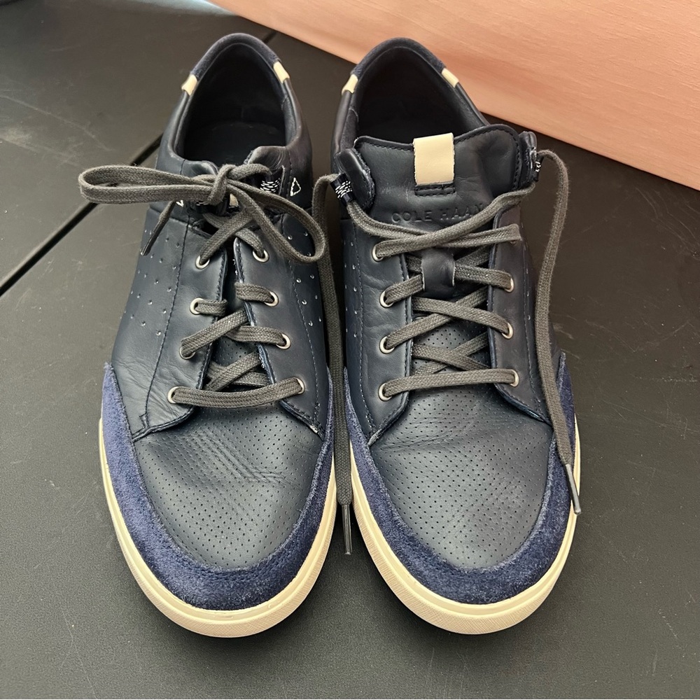 Cole Haan Shoes Mens Size 10 Blue Leather Suede Grand OS Owen Sport Ox C13899 - Picture 2 of 8